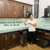 Tủ bếp nhôm màu vân gỗ trắc Hà Nội